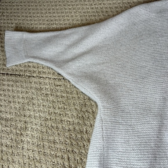 Women's Autumn Cashmere Gray Pearl U-Neck Pullover Knit‎ Sweater Size Small - Picture 5 of 7